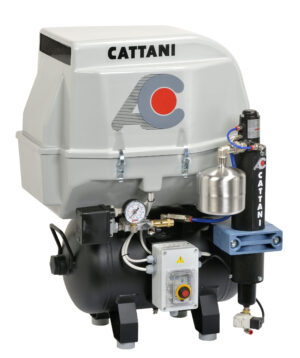 Cattani kompressor m/tørke og hette. 2 syl. 230V. 1~