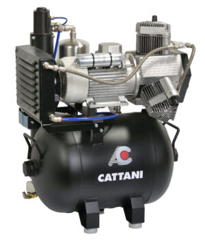 Cattani kompressor m/tørke. 3 syl. 230V. 1~