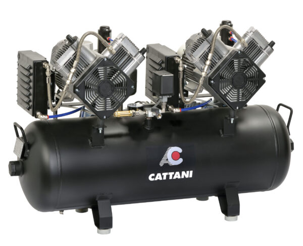 Cattani kompressor m/tørke. 2x2 syl. 230V. 1~