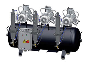 Cattani kompressor m/tørke. 3×3 syl. 400V. 3~