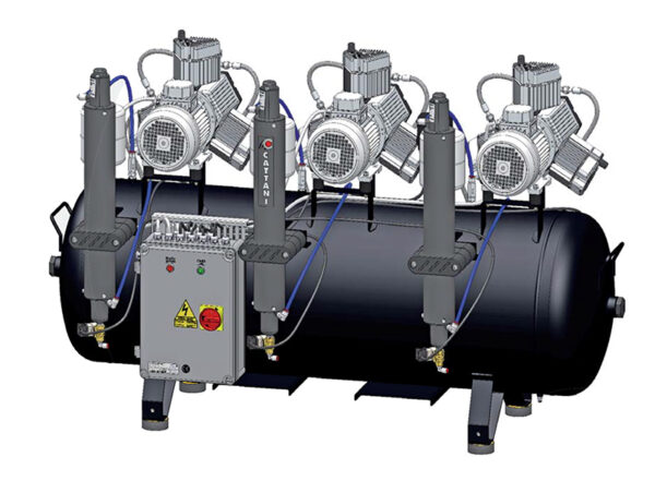 Cattani kompressor m/tørke. 3x3 syl. 400V. 3~