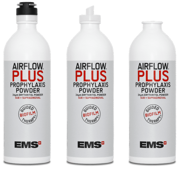 EMS AirFlow PLUS pulver 14µm - 4 x Alum. flaske à 400g