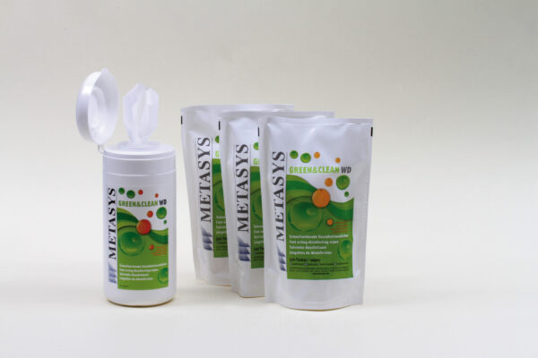 Metasys Green & Clean WD startsett, desinfeksjonsservietter