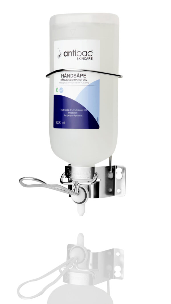 Antibac manuell ståldispenser for 1000ml flaske - Bilde 3