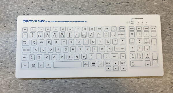 Purekeys hygienisk hvitt tastatur. Trådløst - Bilde 6