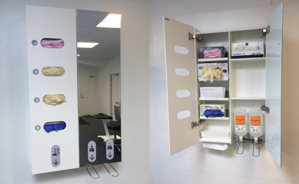 Hygieneskap med dispenser