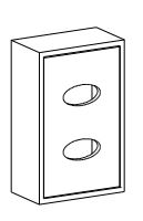 Dispenser, 2 hull for hansker. Dybde 22cm